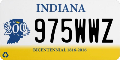 IN license plate 975WWZ