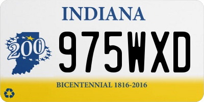 IN license plate 975WXD