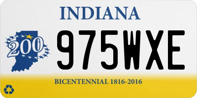 IN license plate 975WXE