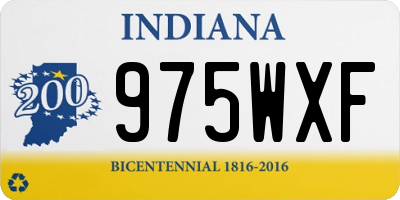 IN license plate 975WXF