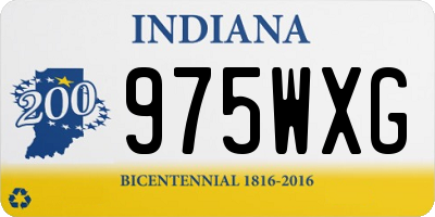 IN license plate 975WXG