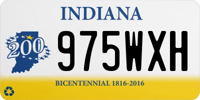 IN license plate 975WXH