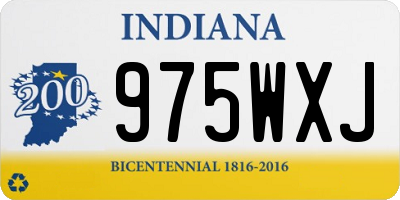 IN license plate 975WXJ