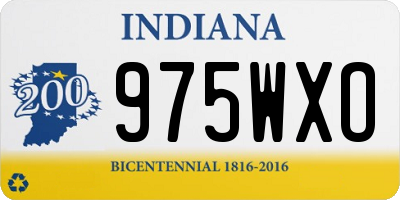 IN license plate 975WXO