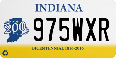 IN license plate 975WXR