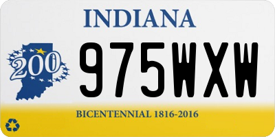 IN license plate 975WXW