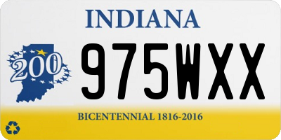 IN license plate 975WXX
