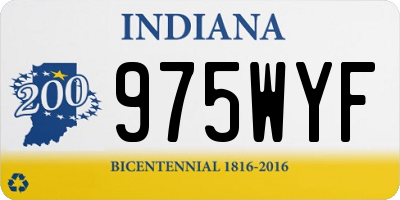 IN license plate 975WYF
