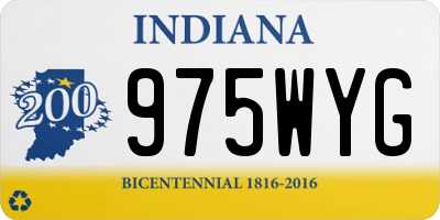 IN license plate 975WYG