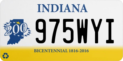 IN license plate 975WYI