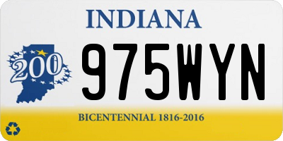 IN license plate 975WYN