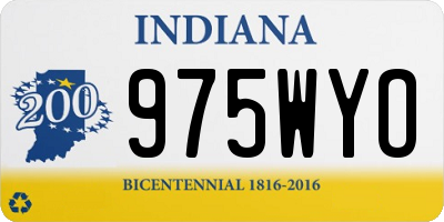 IN license plate 975WYO