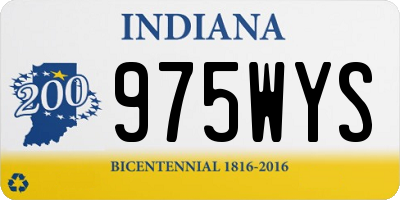 IN license plate 975WYS