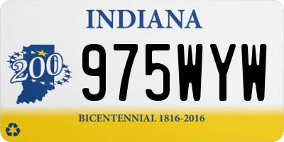 IN license plate 975WYW