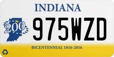 IN license plate 975WZD