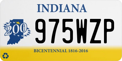 IN license plate 975WZP