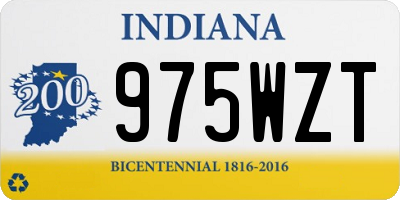 IN license plate 975WZT