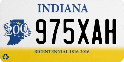 IN license plate 975XAH
