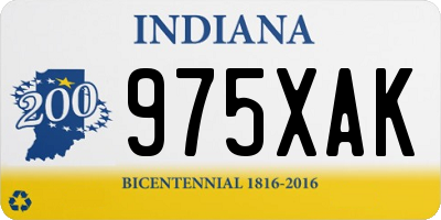 IN license plate 975XAK