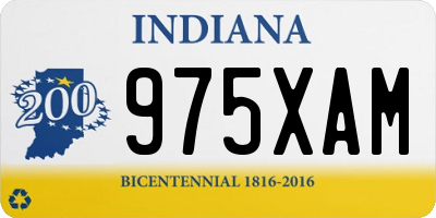 IN license plate 975XAM