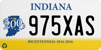 IN license plate 975XAS