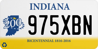 IN license plate 975XBN