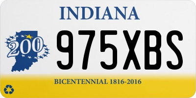 IN license plate 975XBS
