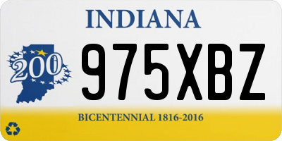 IN license plate 975XBZ