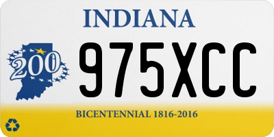 IN license plate 975XCC