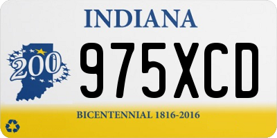 IN license plate 975XCD