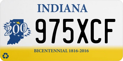 IN license plate 975XCF