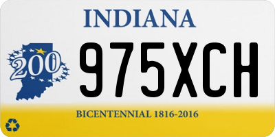 IN license plate 975XCH