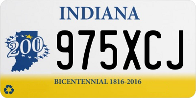 IN license plate 975XCJ
