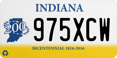IN license plate 975XCW