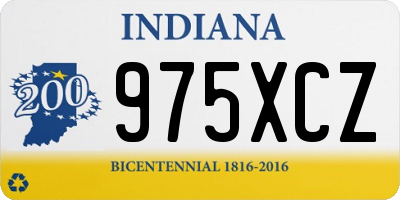 IN license plate 975XCZ