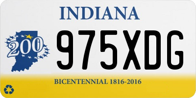 IN license plate 975XDG