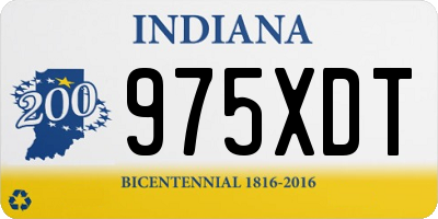 IN license plate 975XDT