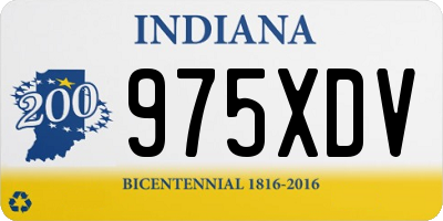 IN license plate 975XDV