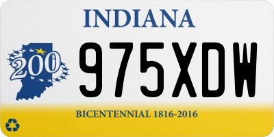 IN license plate 975XDW