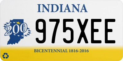 IN license plate 975XEE