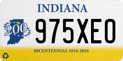 IN license plate 975XEO
