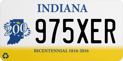 IN license plate 975XER