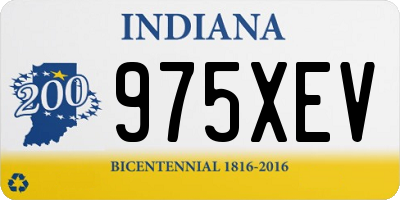IN license plate 975XEV