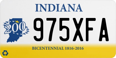IN license plate 975XFA