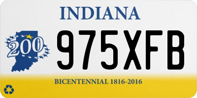 IN license plate 975XFB