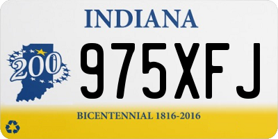 IN license plate 975XFJ