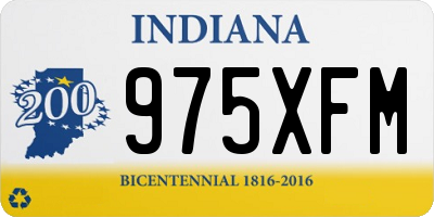 IN license plate 975XFM