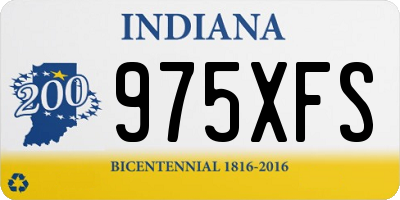 IN license plate 975XFS