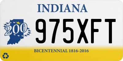 IN license plate 975XFT