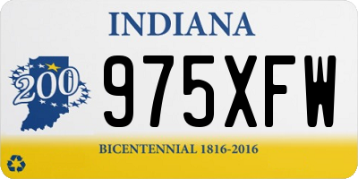 IN license plate 975XFW